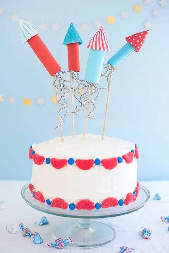 4th of july cakes fire