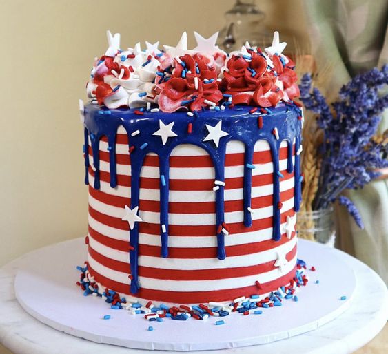 4th of july cakes flag