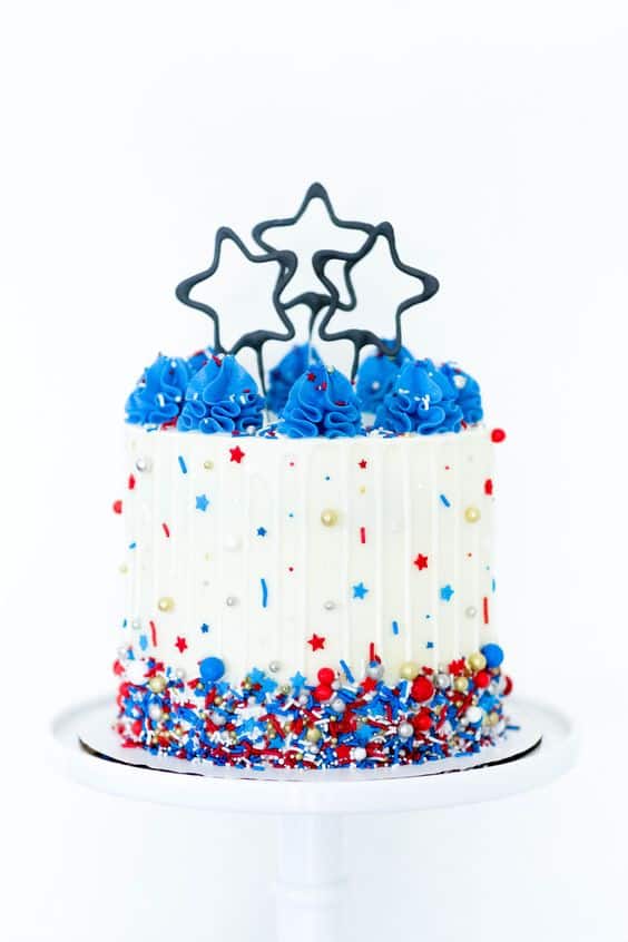 4th of july cakes stars