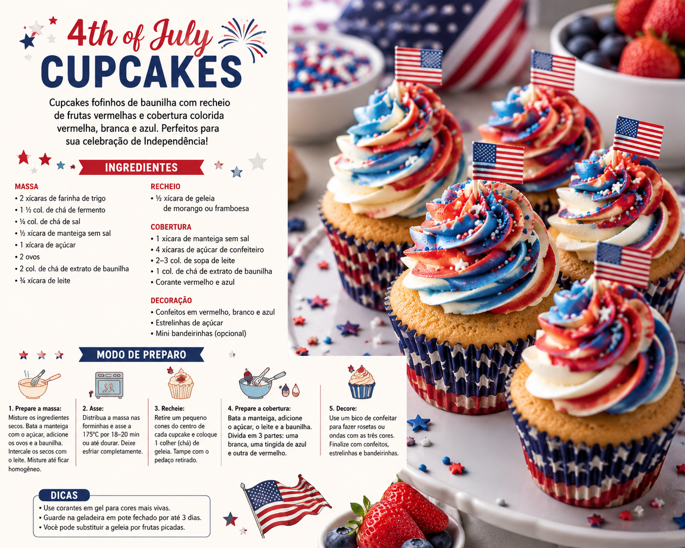 4th of July Firework Cupcakes Recipe %title % 4th of july firework cupcakes recipe 1