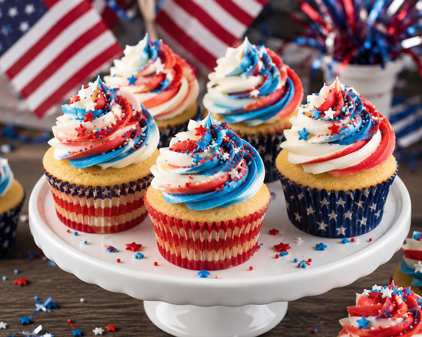 4th of July Firework Cupcakes Recipe %title % 4th of july firework cupcakes recipe