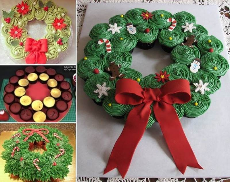 Creative Ideas DIY Christmas Cupcake Wreath