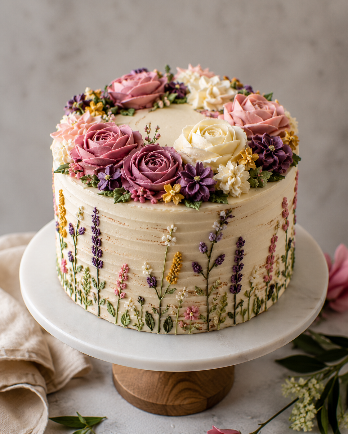 Floral Buttercream Cake Ideas for Beautiful Celebrations %title % Floral Buttercream Cake Ideas 4
