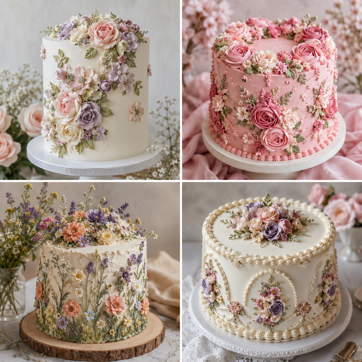 Floral Buttercream Cake Ideas for Beautiful Celebrations %title % Floral Buttercream Cake Ideas 5