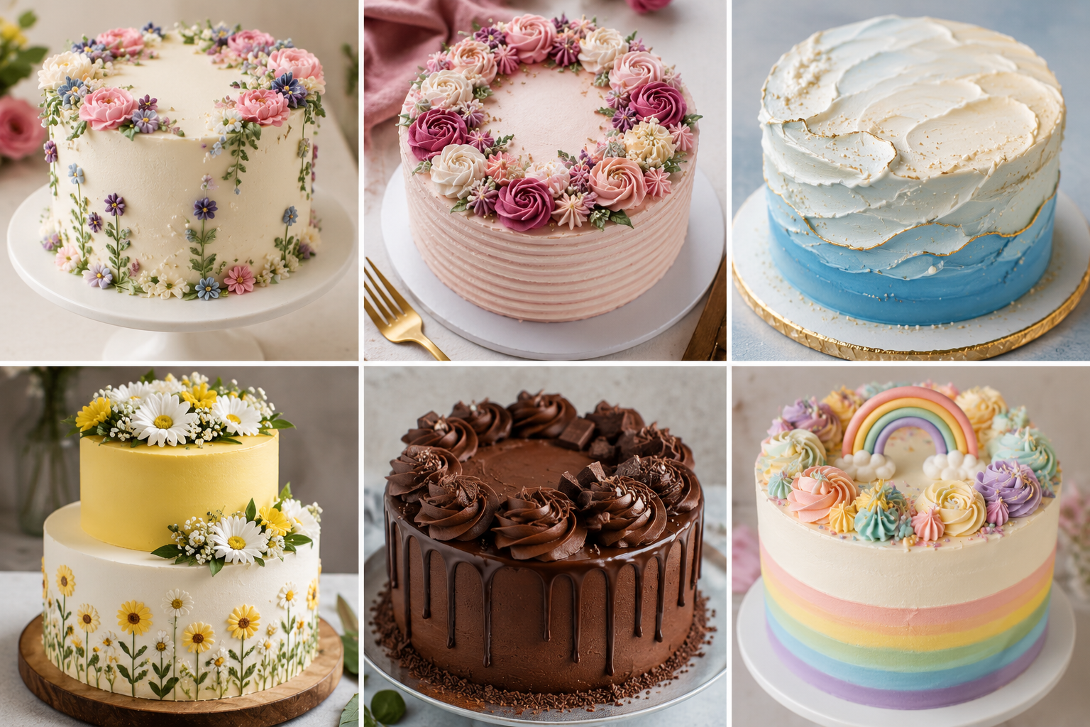 Floral Buttercream Cake Ideas for Beautiful Celebrations %title % Floral Buttercream Cake Ideas 6