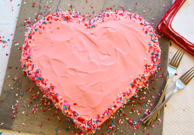 Heart Shaped Cake without a Heart Shaped Pan