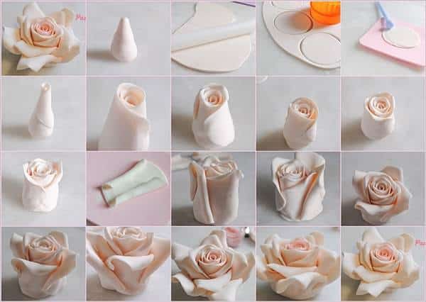 DIY Beautiful Fondant Roses For Cake Decoration