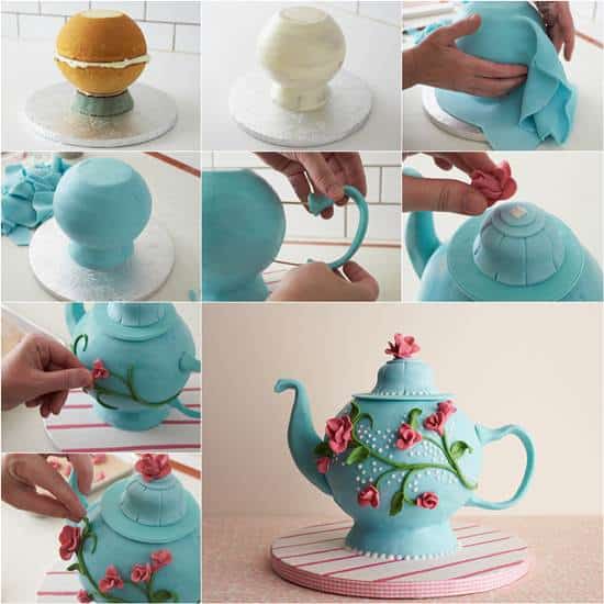 How to DIY Beautiful Teapot Cake