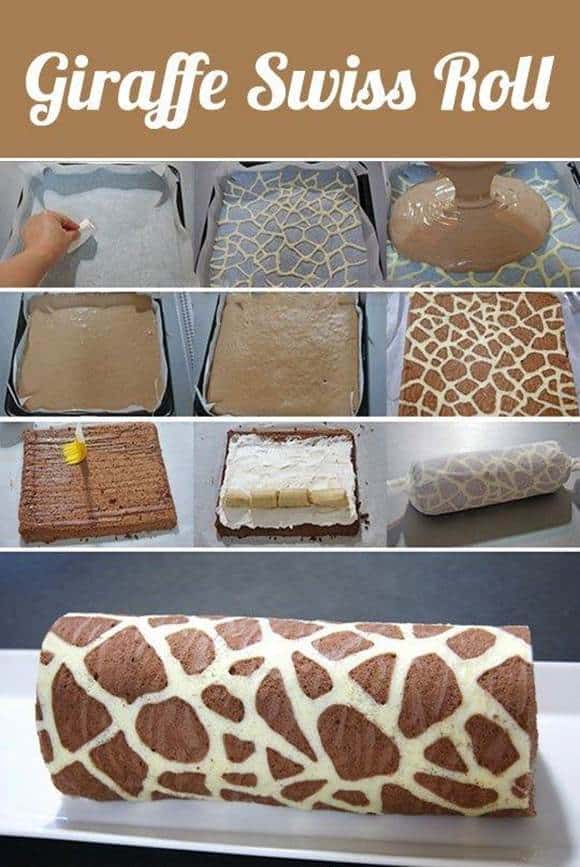 How to DIy Giraffe Pattern Swiss Roll