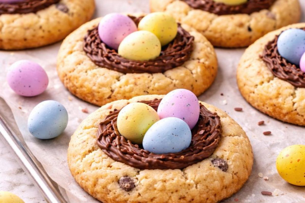 Mini Easter Egg Nest Cookies %title % Mini Easter Egg Nest Cookies