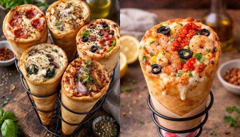 Pizza Cone Recipe: Crispy, Cheesy And Fun Street-Style Snack