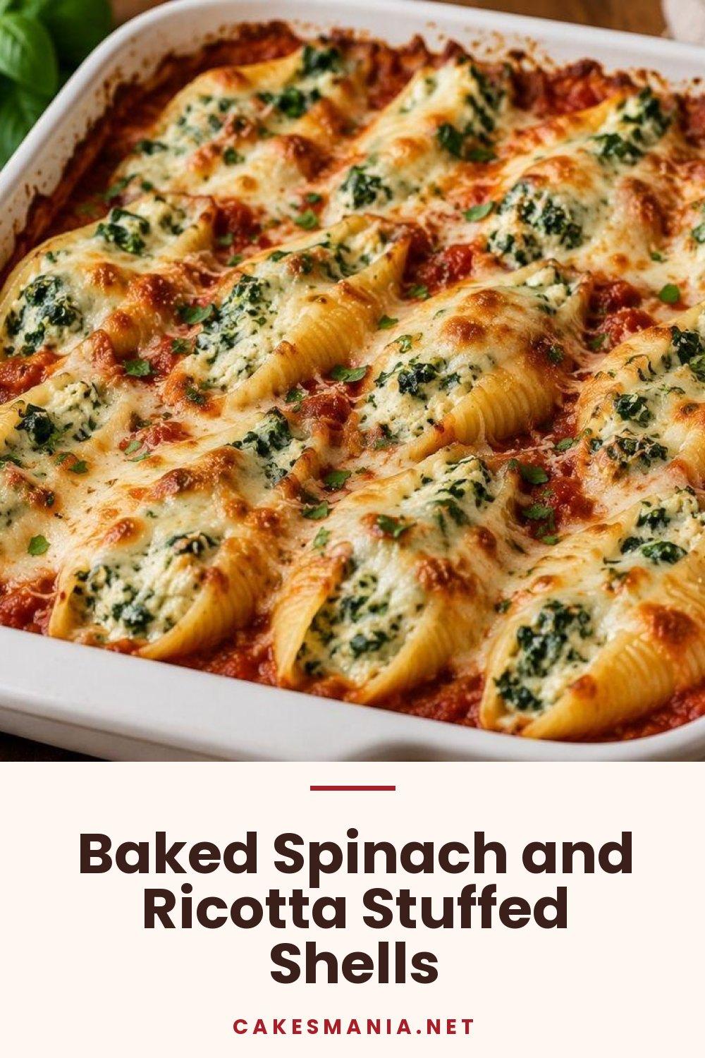 Baked Spinach and Ricotta Stuffed Shells
