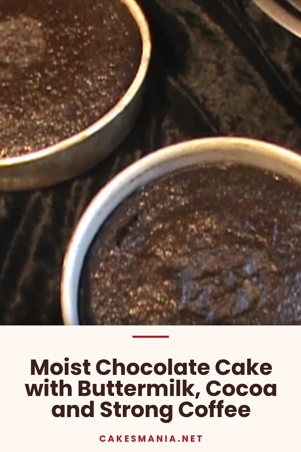 Moist Chocolate Cake with Buttermilk, Cocoa and Strong Coffee