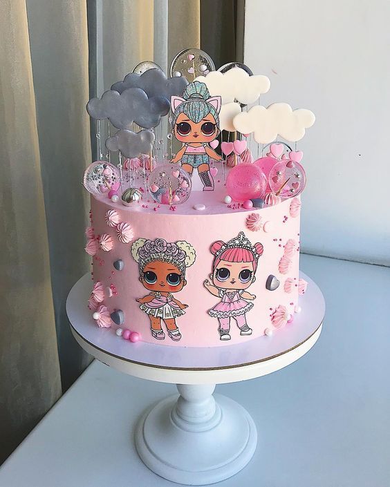 Girl Birthday Cake 5 (9th Birthday)