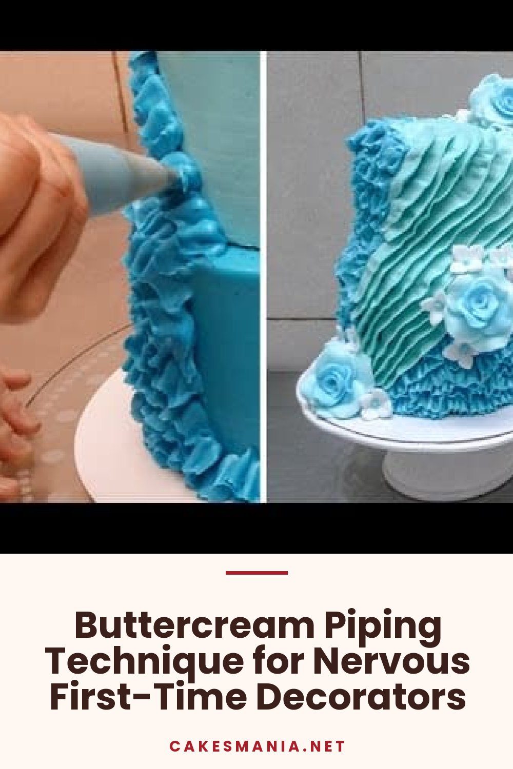 Buttercream Piping Technique for Nervous First-Time Decorators