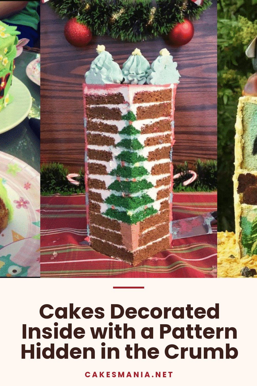 Cakes Decorated Inside with a Pattern Hidden in the Crumb
