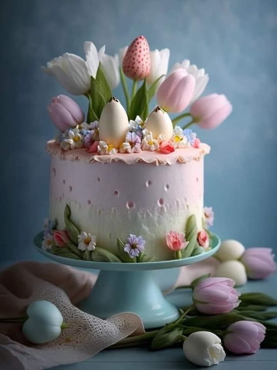 cakes decorated with tulips 11