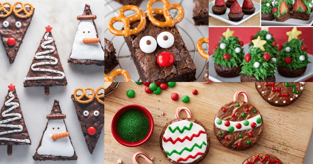 chocolate christmas brownies