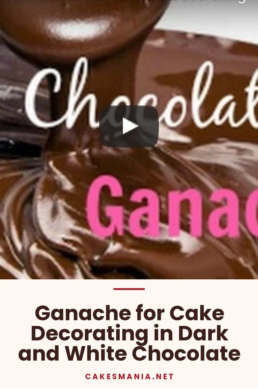 Ganache for Cake Decorating in Dark and White Chocolate