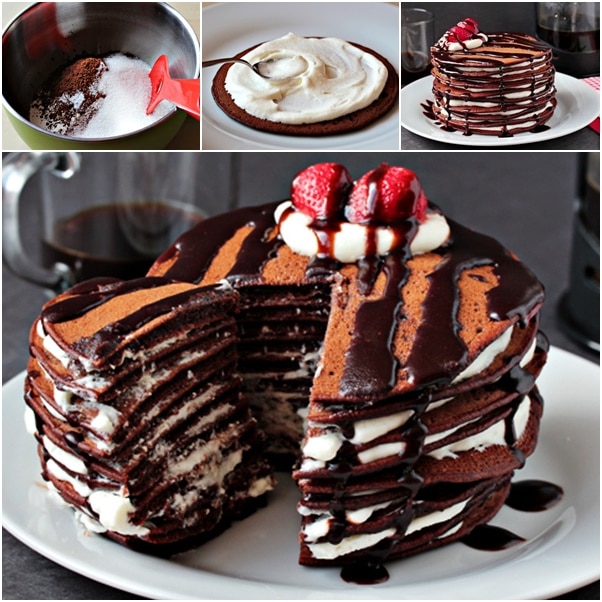 chocolate pancake cake