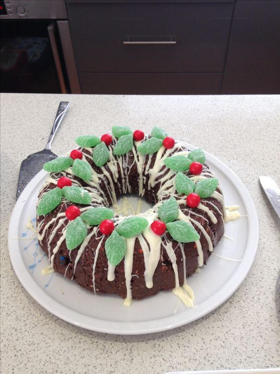 christmas wreath cake ideas 12