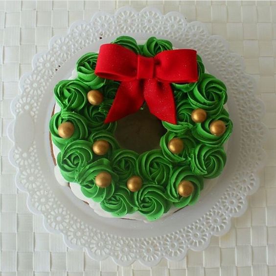 christmas wreath cake ideas 2