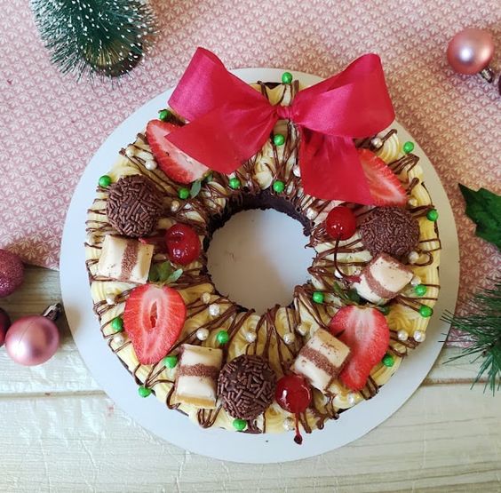 christmas wreath cake ideas 6