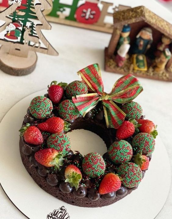 christmas wreath cake ideas