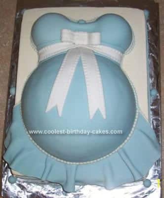 coolest pregnant belly baby shower cake