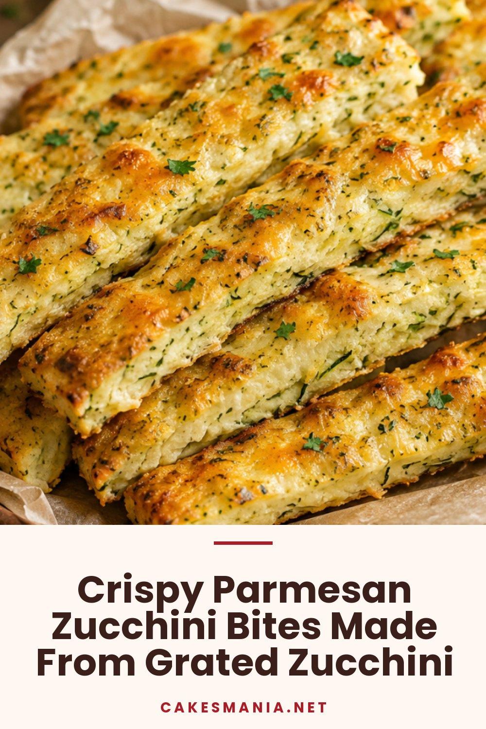 Crispy Parmesan Zucchini Bites Made From Grated Zucchini