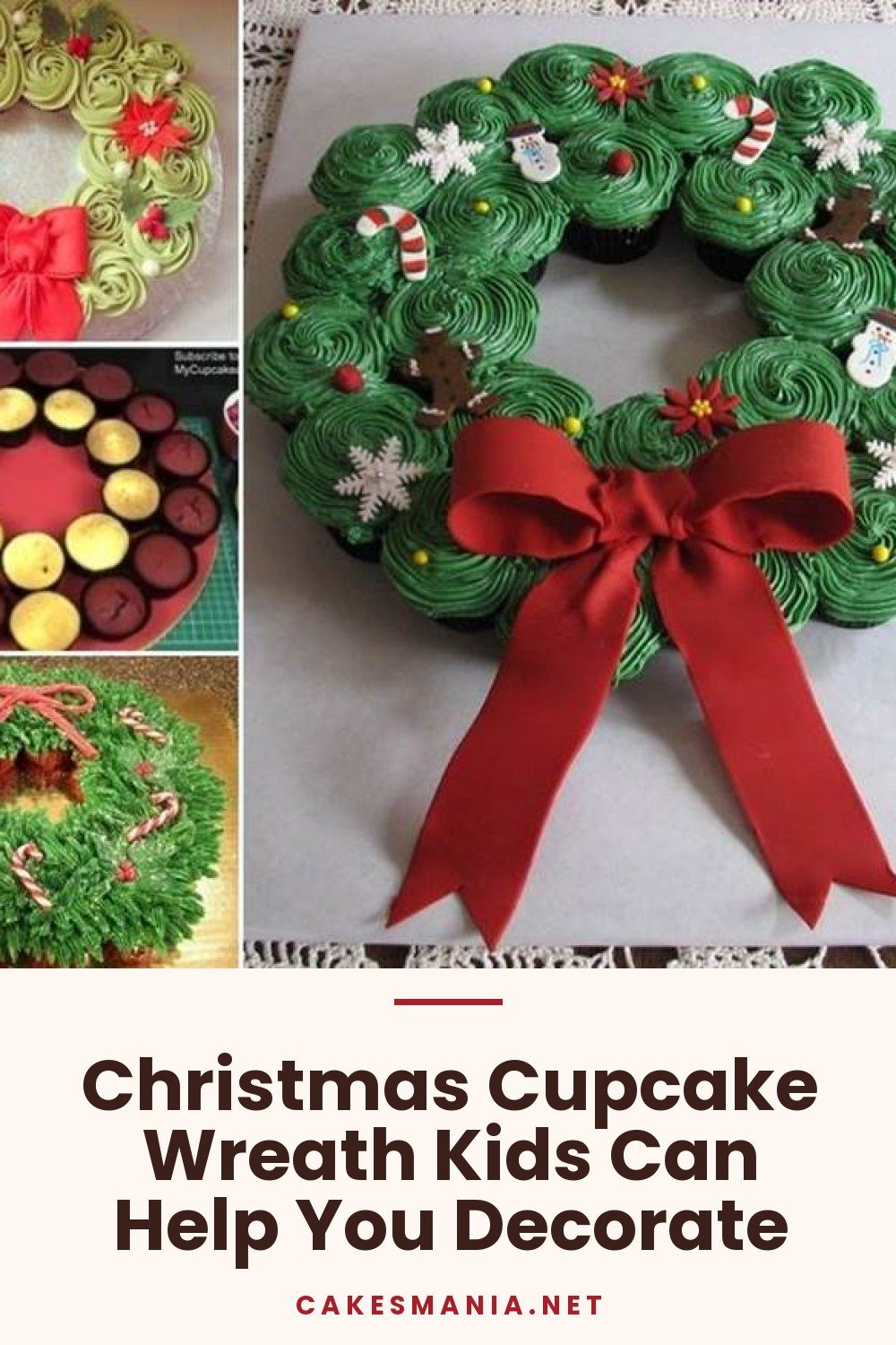 Christmas Cupcake Wreath Kids Can Help You Decorate