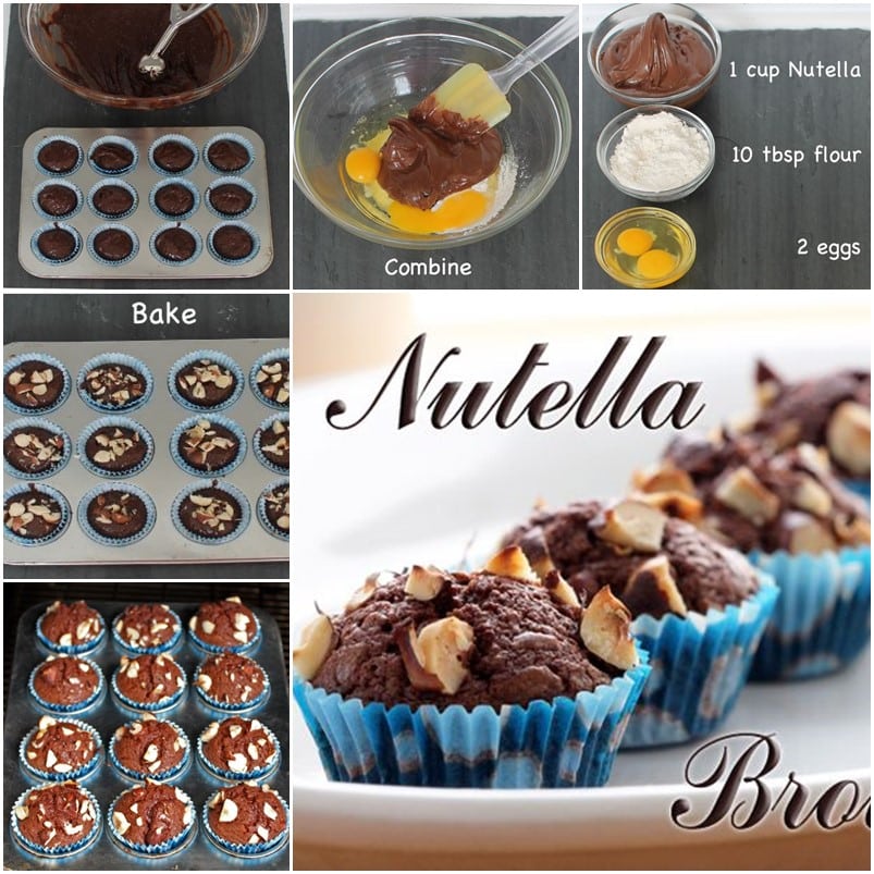 diy simple 3 ingredient nutella brownies