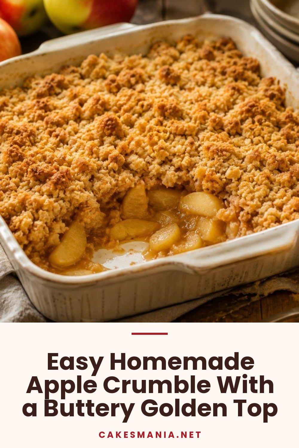 Easy Homemade Apple Crumble With a Buttery Golden Top