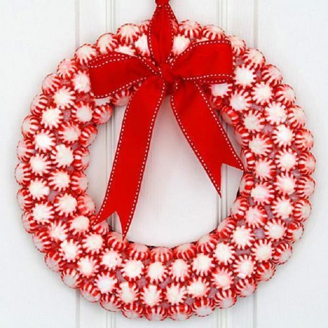 easy ideas to make a candy wreath 9