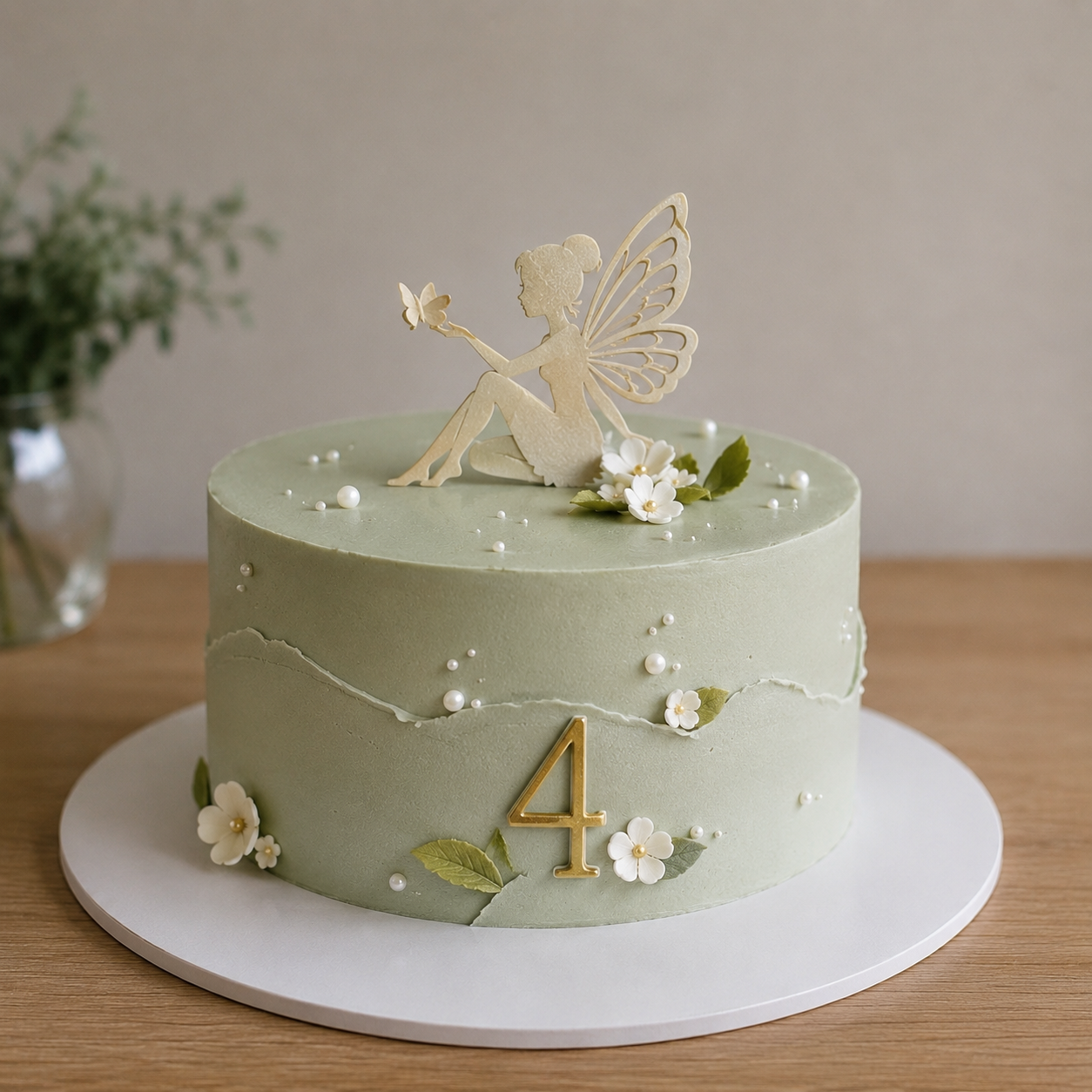Fairy Garden Cake with Edible Flowers and Pastel Frosting %title % fairy garden party cake recipe 1