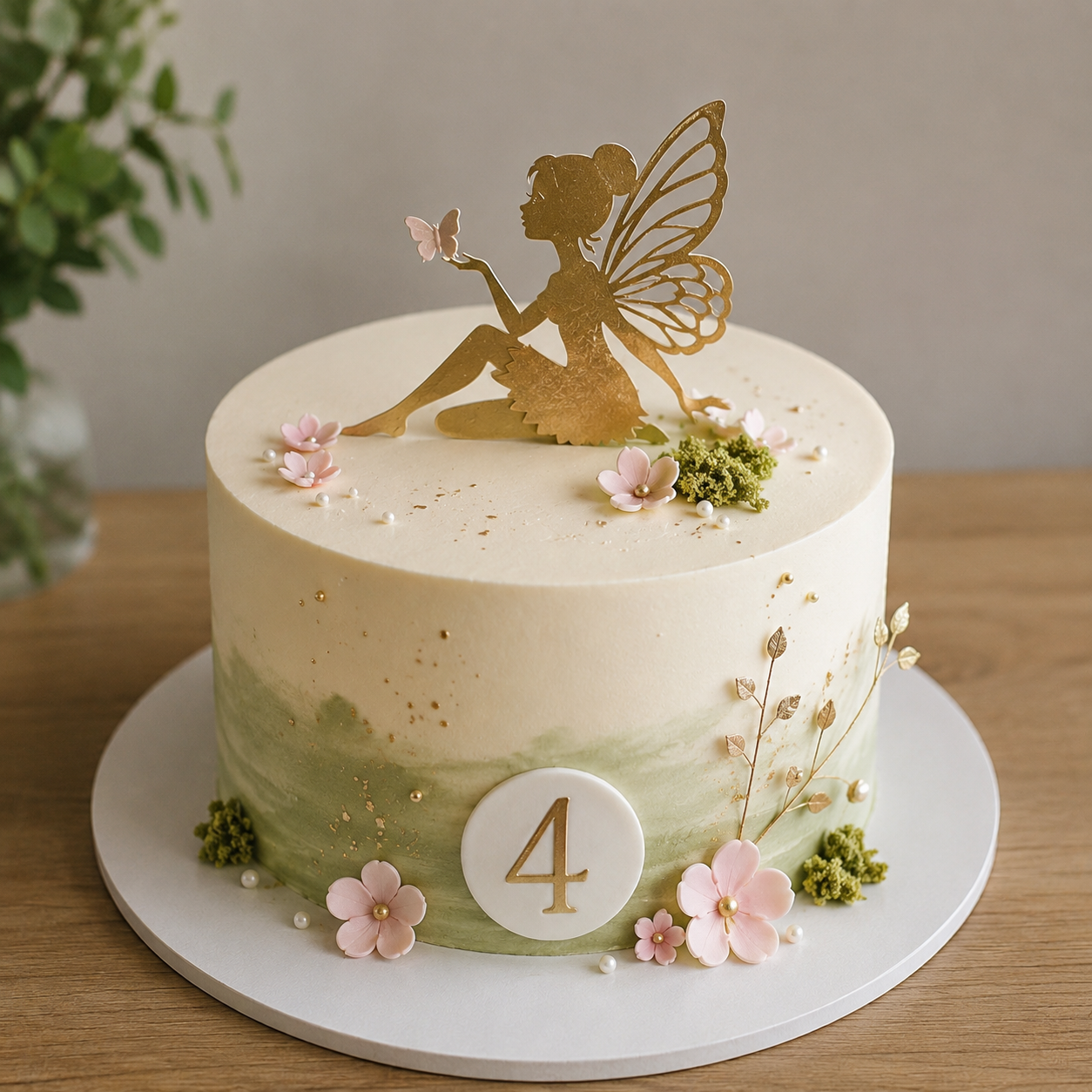Fairy Garden Cake with Edible Flowers and Pastel Frosting %title % fairy garden party cake recipe 2