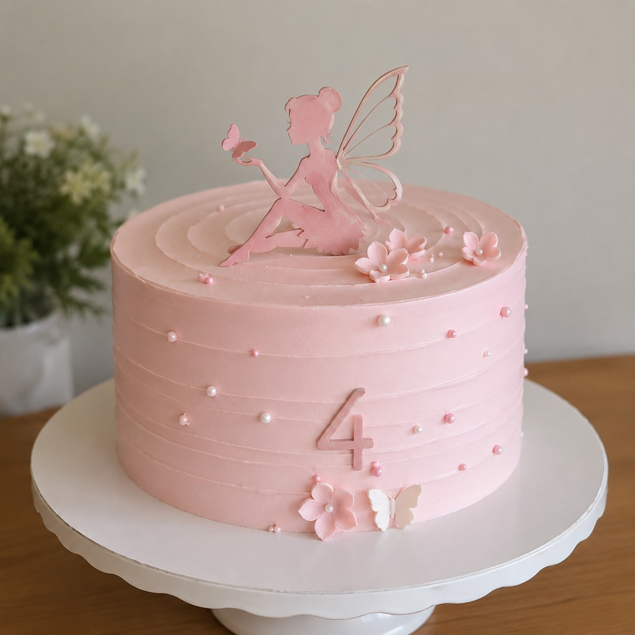 Fairy Garden Cake with Edible Flowers and Pastel Frosting %title % fairy garden party cake recipe 5