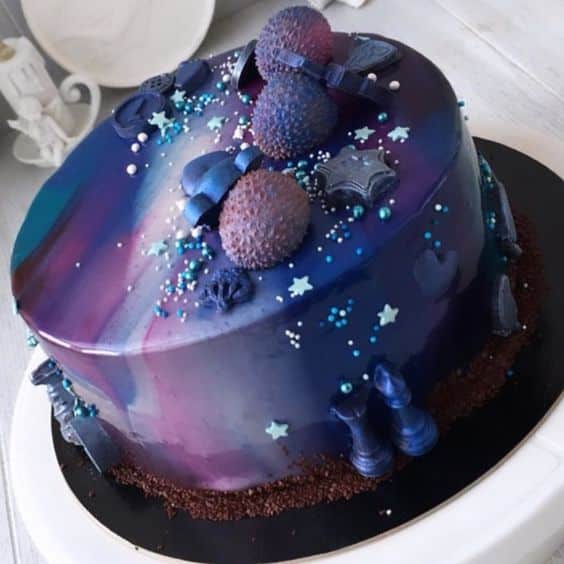 galaxy cake how to make 2