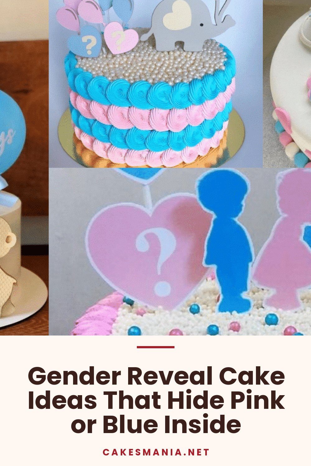 Gender Reveal Cake Ideas That Hide Pink or Blue Inside