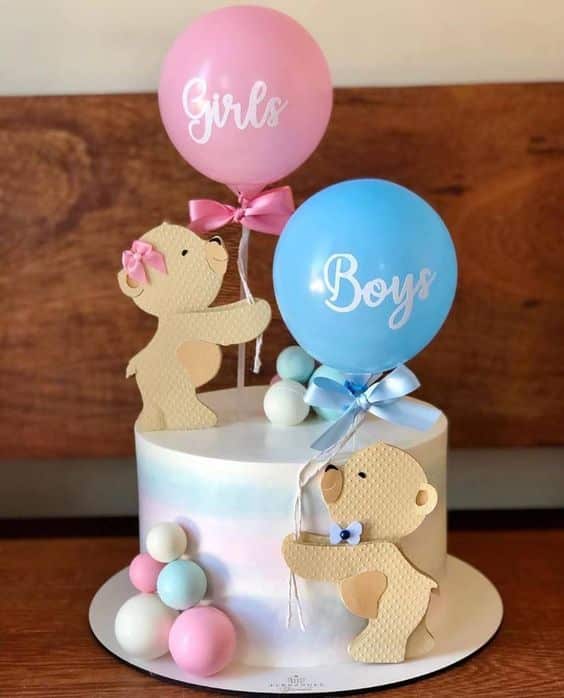 gender reveal baby cake