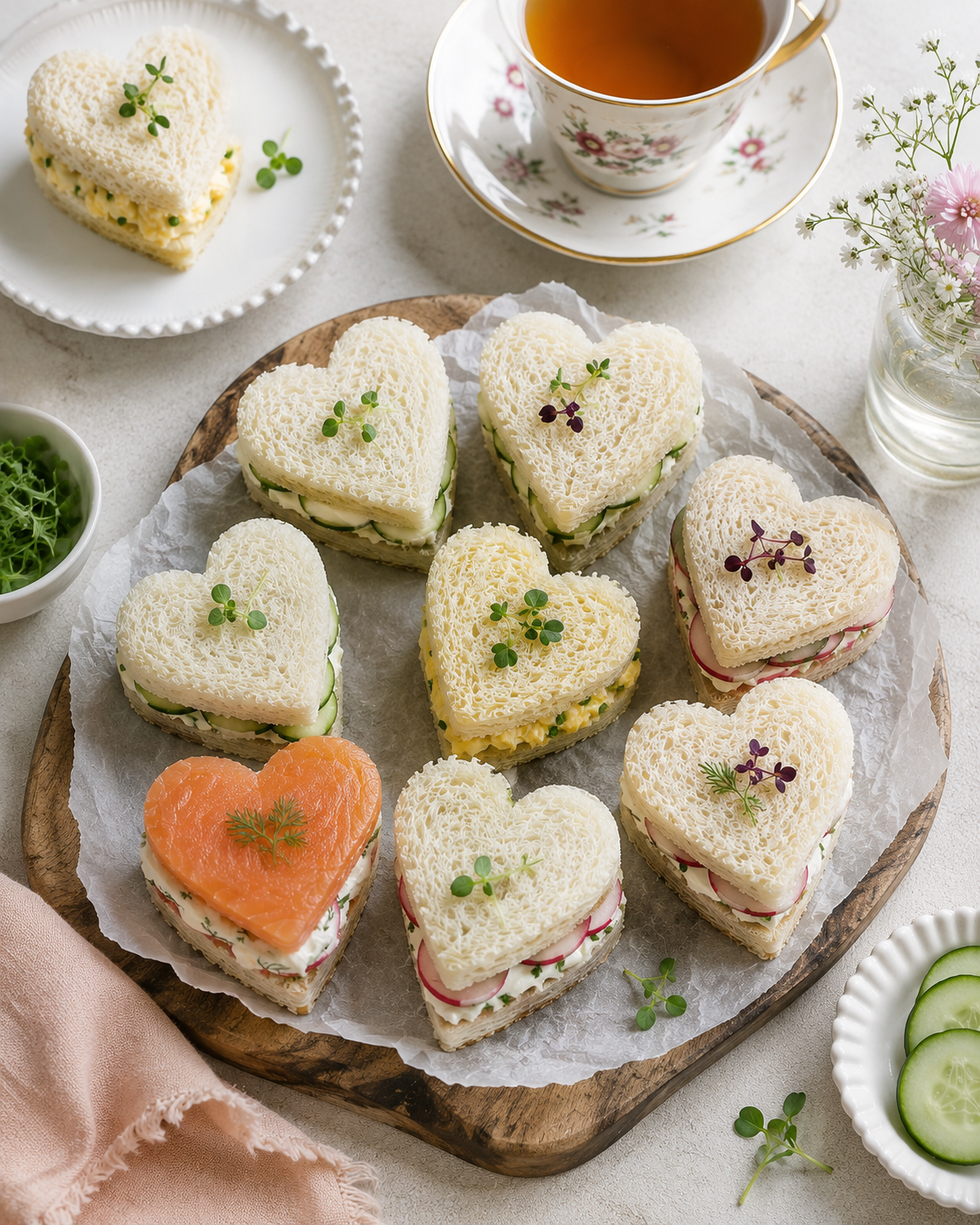 Heart Tea Sandwich Recipe for Valentine's Day %title % heart tea sandwich recipe for valentines day 1