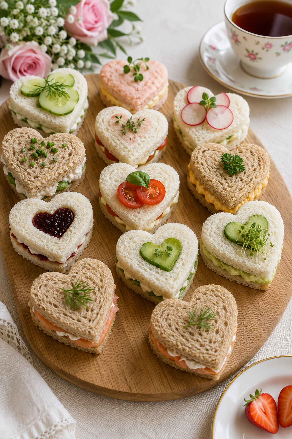 Heart Tea Sandwich Recipe for Valentine's Day %title % heart tea sandwich recipe for valentines day 3