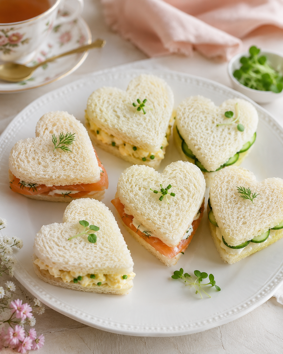 Heart Tea Sandwich Recipe for Valentine's Day %title % heart tea sandwich recipe for valentines day 4