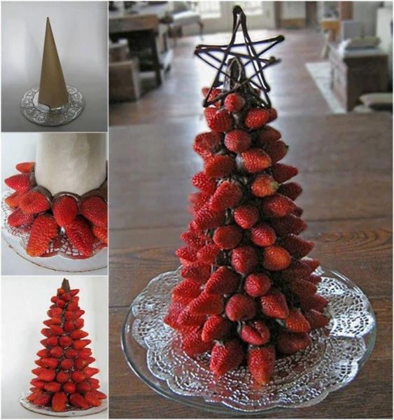 how to make christmas tree made with fruits 7