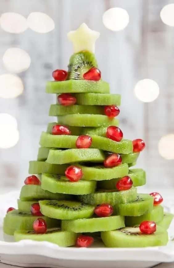 how to make christmas tree made with fruits