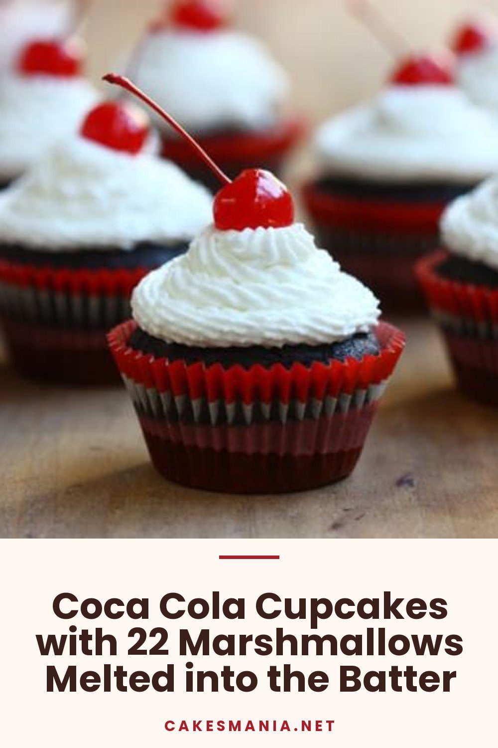 Coca Cola Cupcakes with 22 Marshmallows Melted into the Batter
