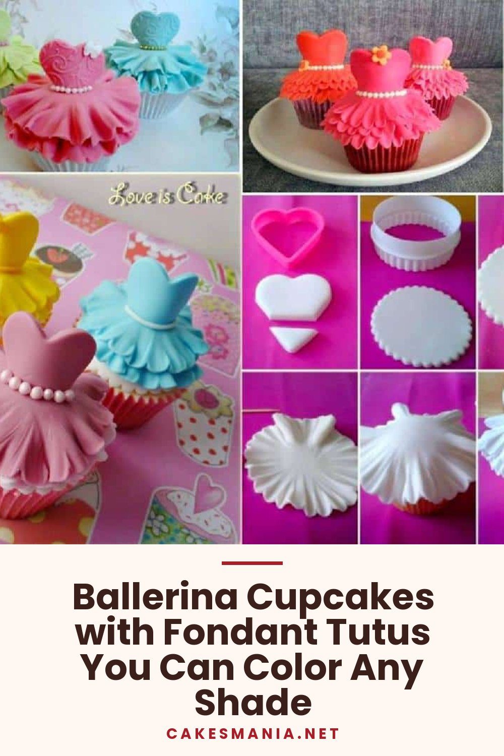 Ballerina Cupcakes with Fondant Tutus You Can Color Any Shade