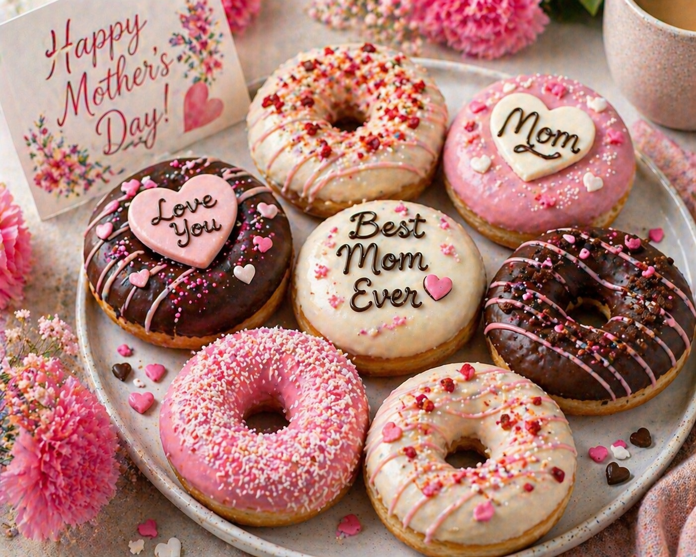 Mother’s Day Vanilla Strawberry Donuts %title % mothers day vanilla strawberry donuts 2