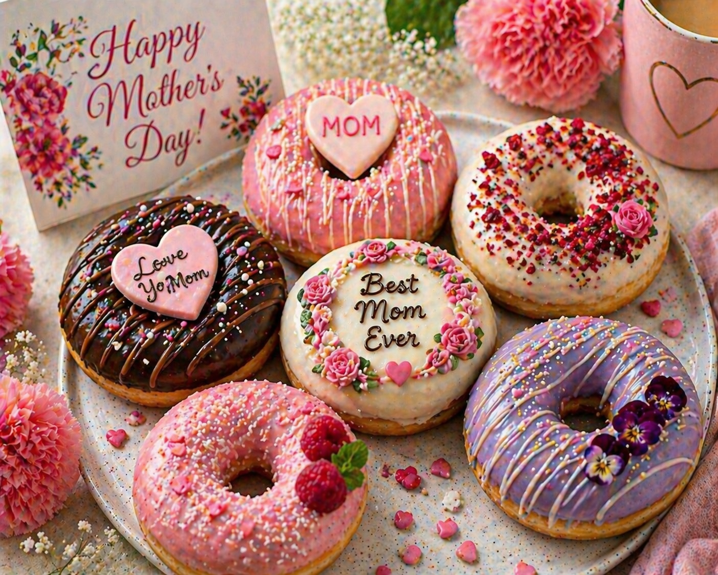 Mother’s Day Vanilla Strawberry Donuts %title % mothers day vanilla strawberry donuts 5