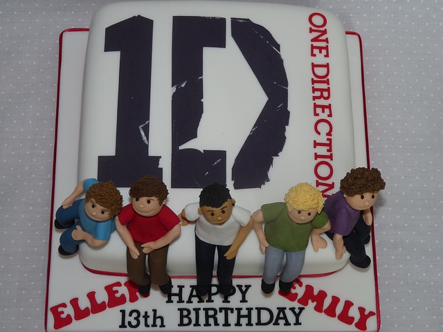 one direction decorated cake